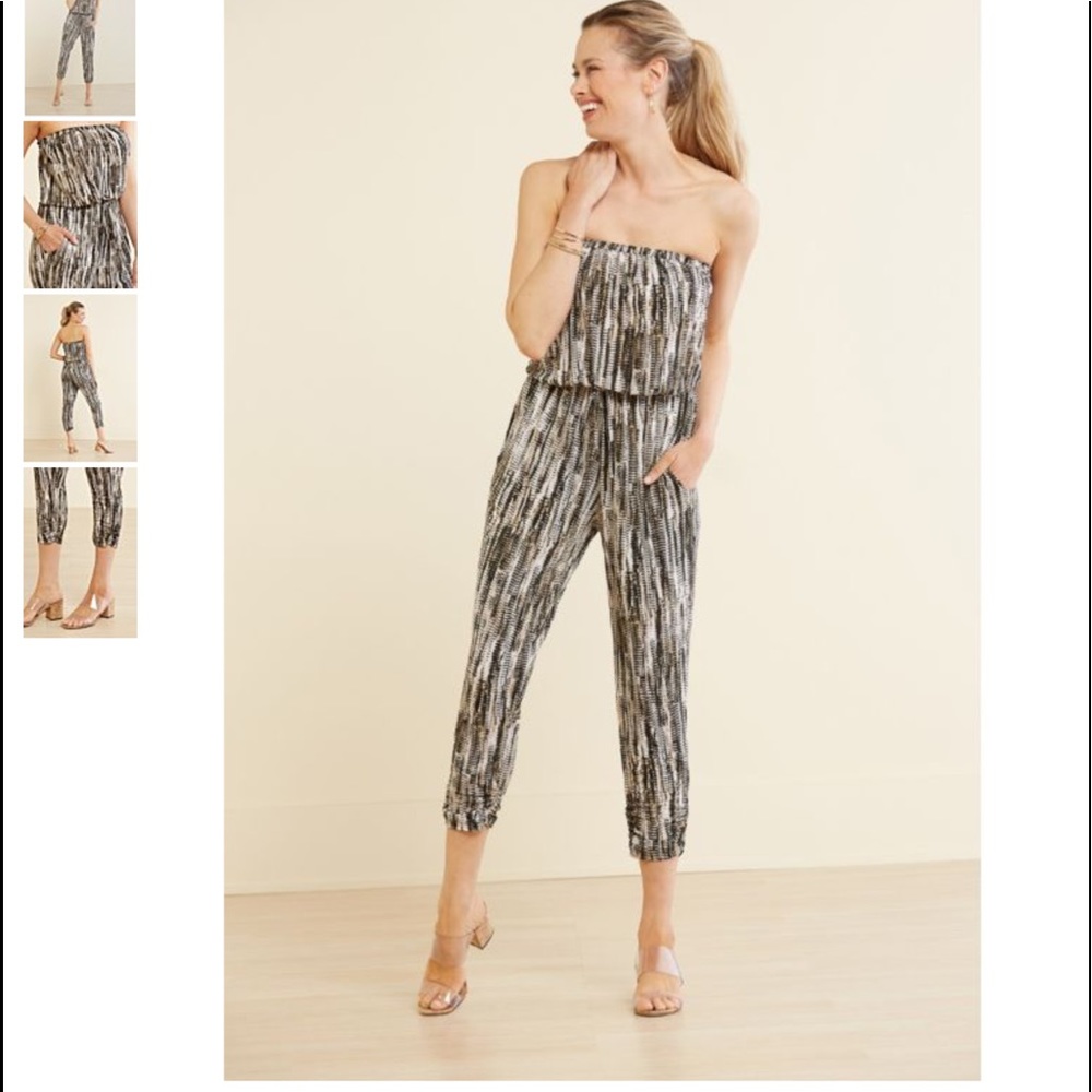 Peyton Jenson peri strapless jumpsuit. Size Small